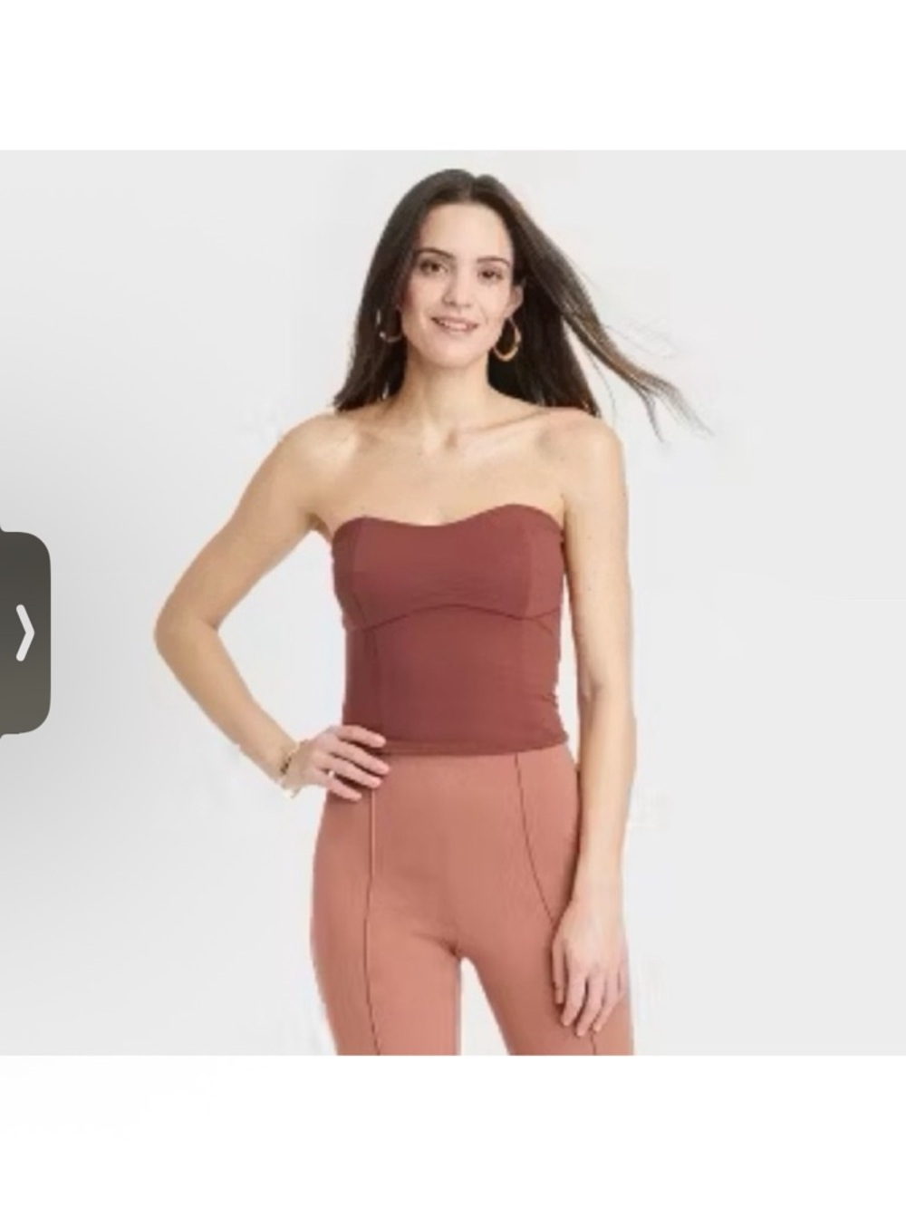 a new day Tube Top in Rust Brown- size XL